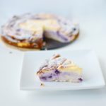 Quarkkuchen mit Blaubeer-Swirl